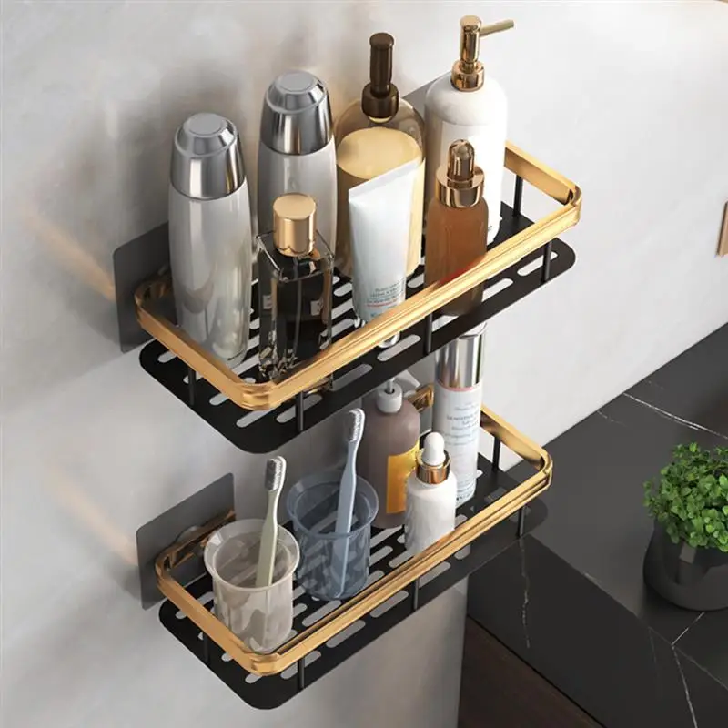 wall shelves bathroom shelf corner holder shower shampoo storage rack kitchen organizer rack for kitchen bathroom accessories free global shipping