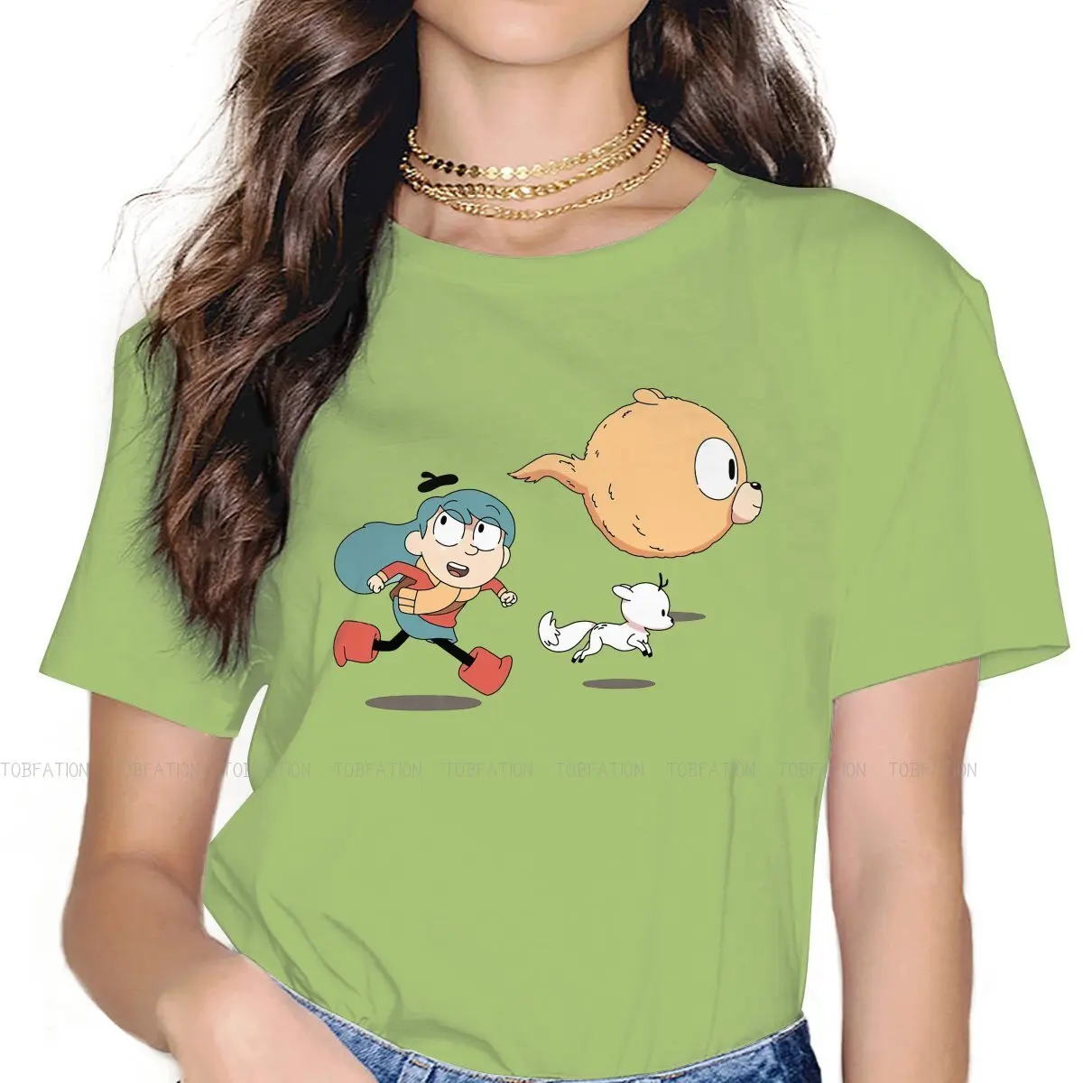 

Adventure 4XL TShirt Hilda Animation Fantasy Adventure Printing Tops Casual T Shirt Girl Tee Special