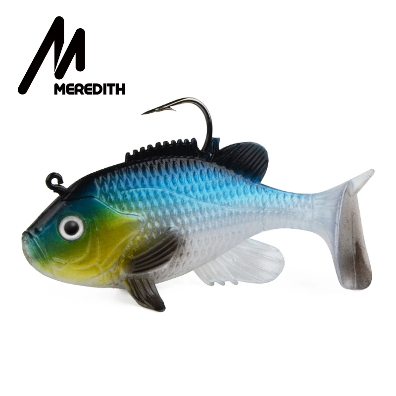 Meredith 3,1" Sunfish 3 шт. 21,6 г 8 см свинцовая наживка для рыбалки, искусственные мягкие приманки, мягкие воблеры для рыбалки, свинцовая наживка, Снасть