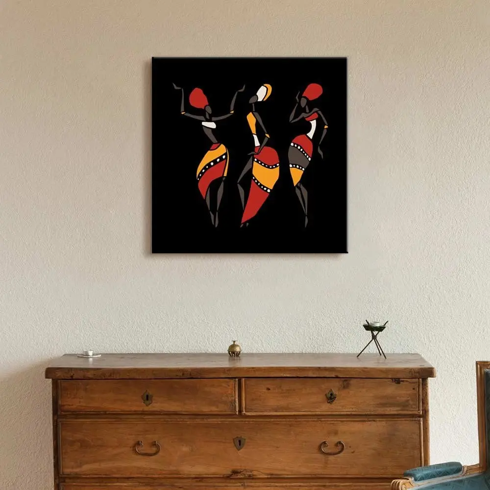 

Canvas Prints Wall Art - African Dancers Silhouette