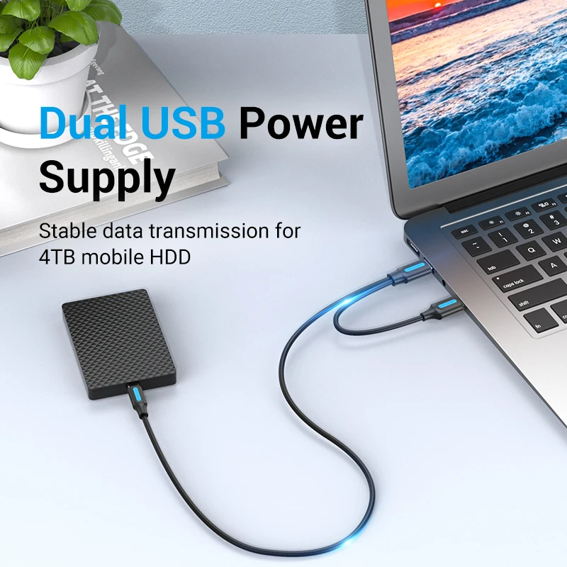 Фото Vention Тип C двойной USB с блоком питания 3A кабель для быстрой зарядки и передачи Vention Тип C двойной USB с блоком питания 3A кабель для быстрой зарядки и передачи