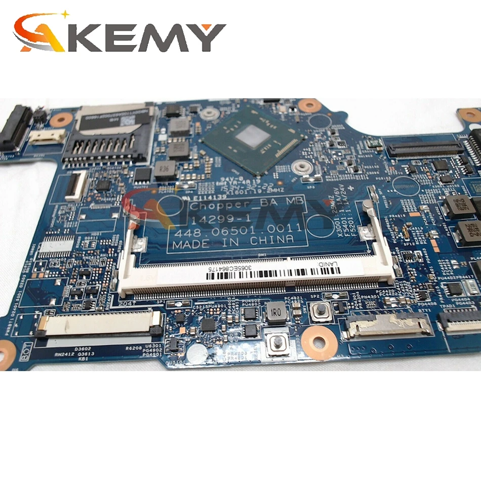

14299-1 448.06501.0011 mainboard, for acer aspire R3-131T laptop computer motherboard (with cpu n3060+32gb ssd+hdd) 100% test ok