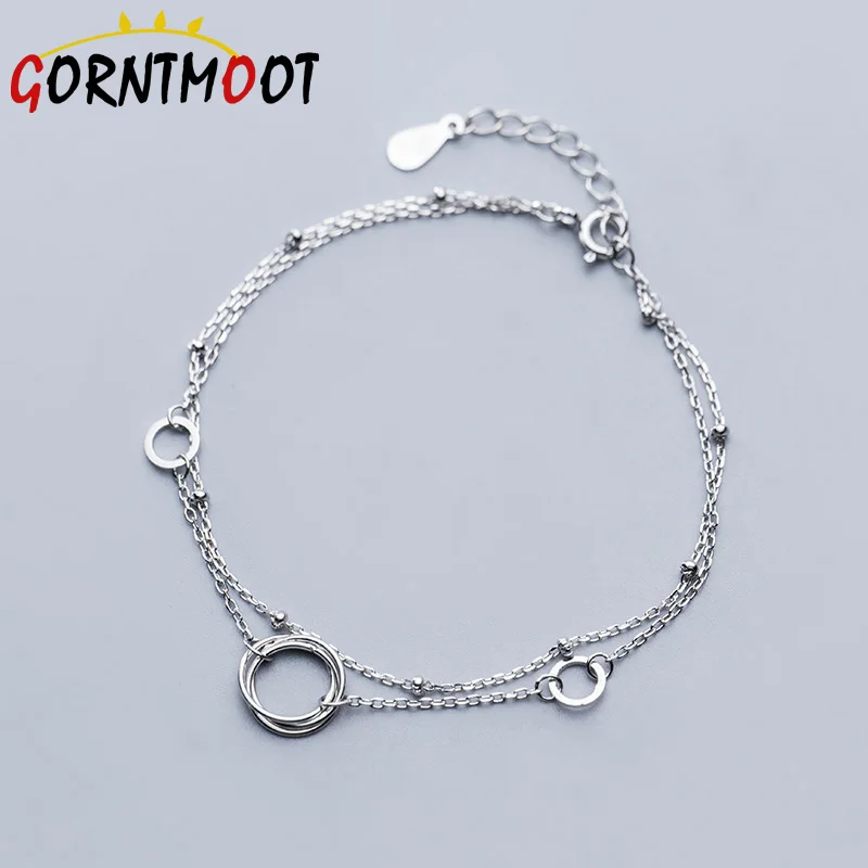 Чарм браслет крупного рогатого скота с круглым носком 100% 925 Твердые Настоящее