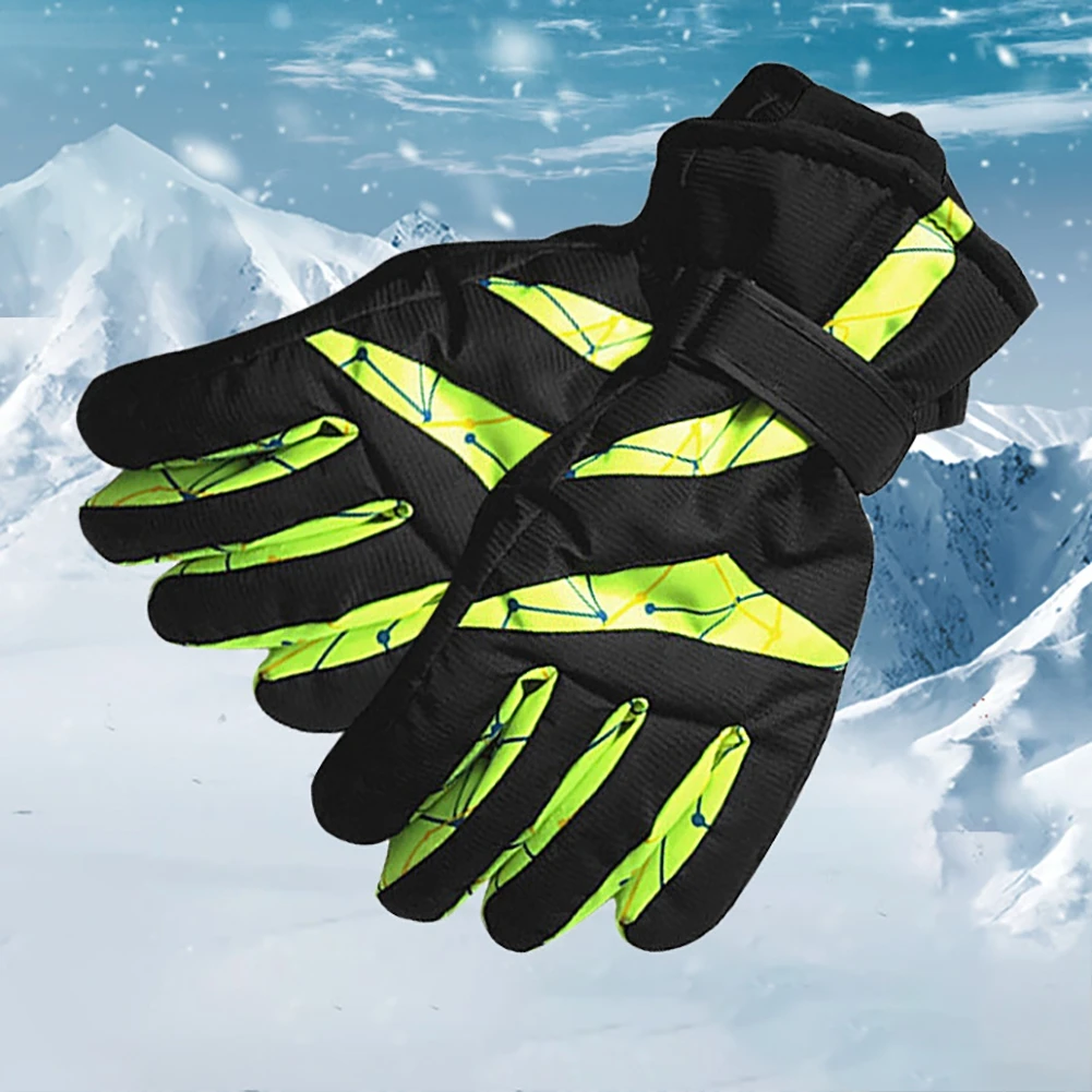 

Теплые лыжные перчатки, зимние теплые перчатки для сноуборда, мужские и женские водонепроницаемые перчатки с подогревом, Нескользящие лыжн...