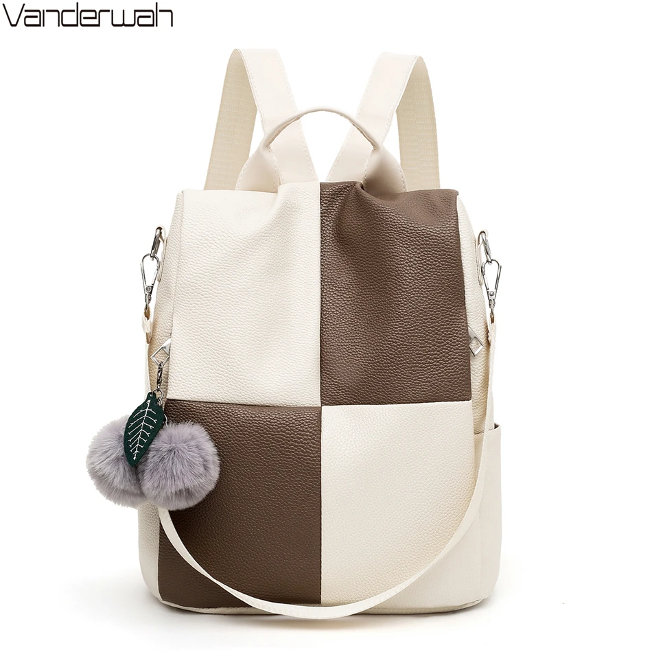 Простой женский рюкзак с защитой от кражи Многофункциональный школьный для