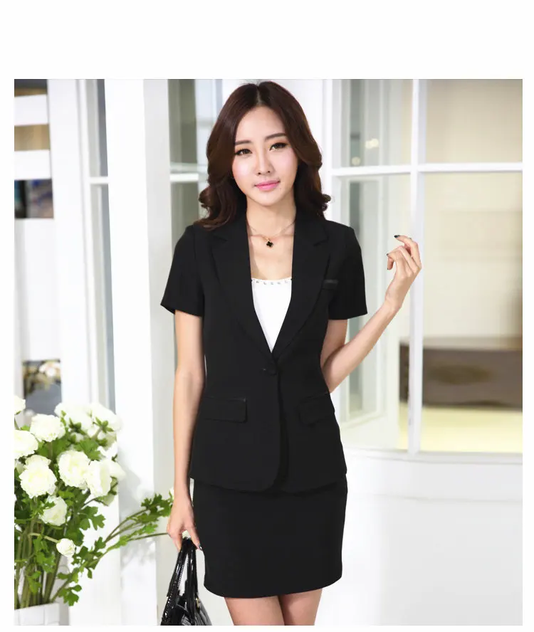 Женский офисный костюм с юбкой блейзером и комплект из 2 предметов | Женская