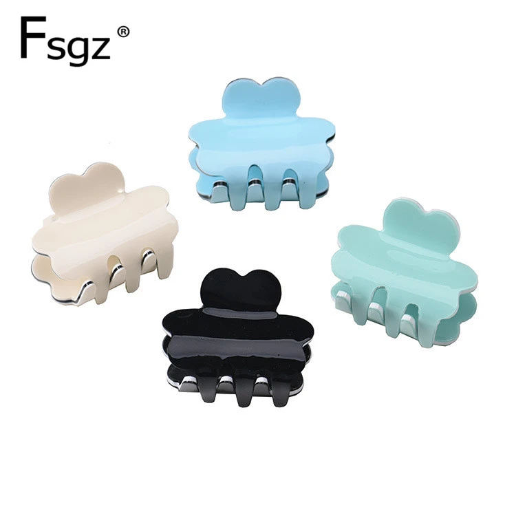 2 шт твердые акриловые заколки для волос женщин выразительные прищепки маленькие