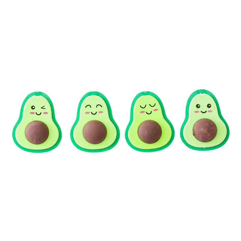 

Kawaii Avocado Shape Student Stationery School Office Supplies Children Erasers for Kids Gift Creative Pencil Rubber Eraser
