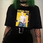 Забавная футболка с японским аниме Банановая рыба, Мужская Уличная футболка с манга, унисекс, Повседневная футболка с коротким рукавом, мужские футболки в стиле хип-хоп