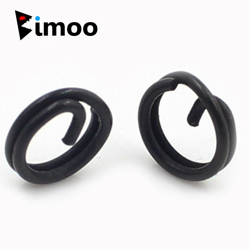 50 шт./упак. матовые черные раздельные кольца для телефона двойная петля карпа