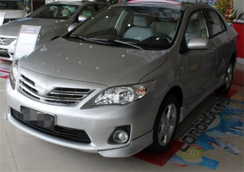 For 2 pieces/sets Car Front Bumper Splitter Lips Toyota Corolla 2011 12 13 Front Bumper Diffuser Protector Lip Body kit spoiler