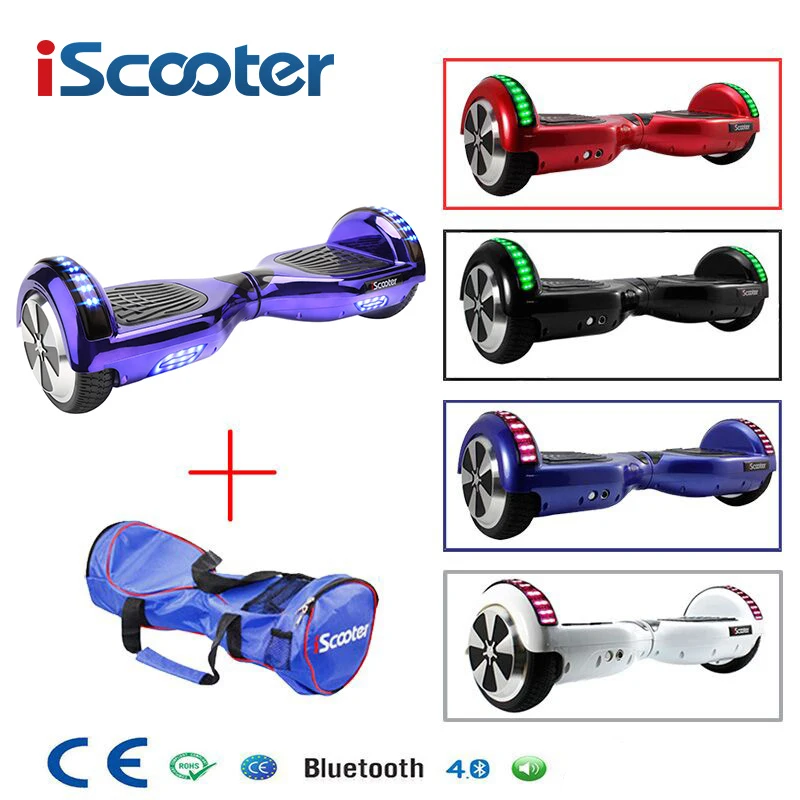 IScooter Ховерборд UL2272 Bluetooth Электрический скейтборд на рулевом колесе Smart 2 колеса самобалансирующийся стоячий скутер Ховер доска