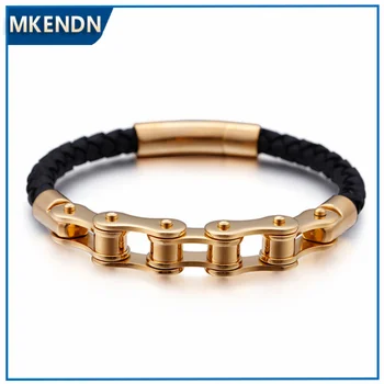 New Frosted Stainless Steel Bike Chain Bracelet 1