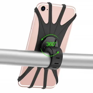 silicone bicycle phone holder motorcycle for iphone 12 11 pro max 7 8 plus x xr xs mobile phone stand bike gps clip quick mount free global shipping