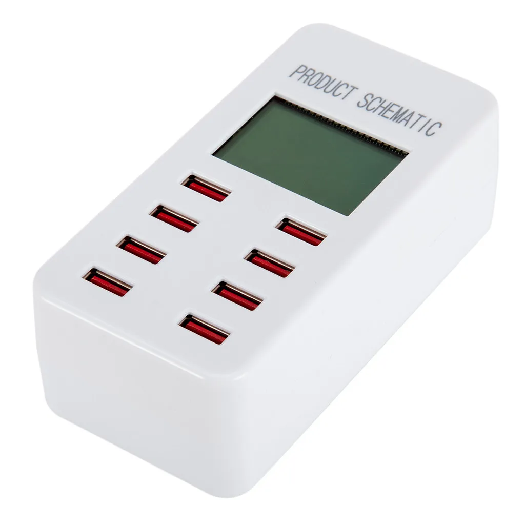 OMESHIN 8 портов USB2.0 LED дисплей Быстрая зарядка концентратор Поддержка для планшета
