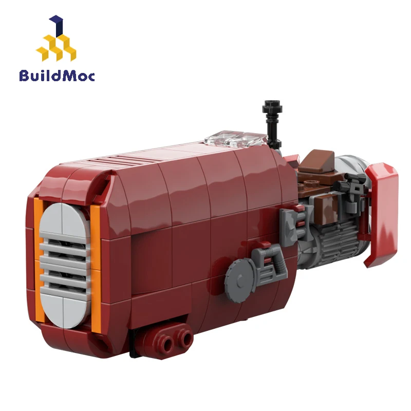 Buildmoc Звездный фильм Пробуждение силы MOC 56363 Rey's Speeder мини антигравитационная