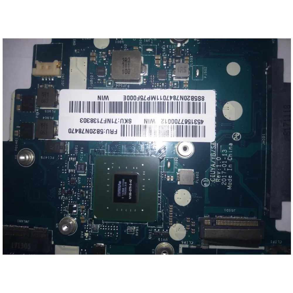 

For Lenovo 320s-15ISK Flex 5-1470 DDR4 NVIDIA i5-7200U Laptop motherboard SR342 LA-E541P FRU 5B20N78470