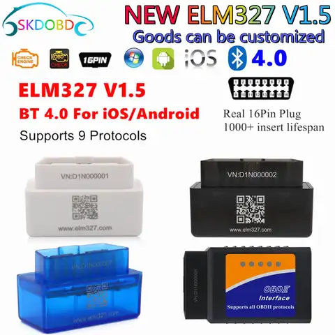 Последняя версия мини-сканера ELM327 V1.5 WIFI Bluetooth 4,0 Автомобильный Диагностический прибор OBD2 автомобильный тестер ELM 327 Диагностический инструм...
