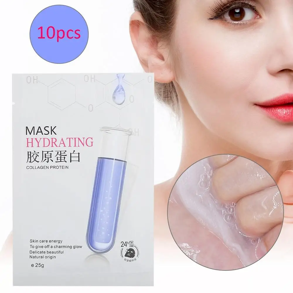 Micro Needle Roller 10Pcs Moisturizing Hydrating Mask Collagen Repair Face Essence for Skin Care Ultrasonic Cleaning | Красота и