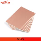 5 шт. 7*10 см односторонняя монтажная плата медная плакированная пластина ламинат универсальная печатная плата стекловолокно усиленная медь