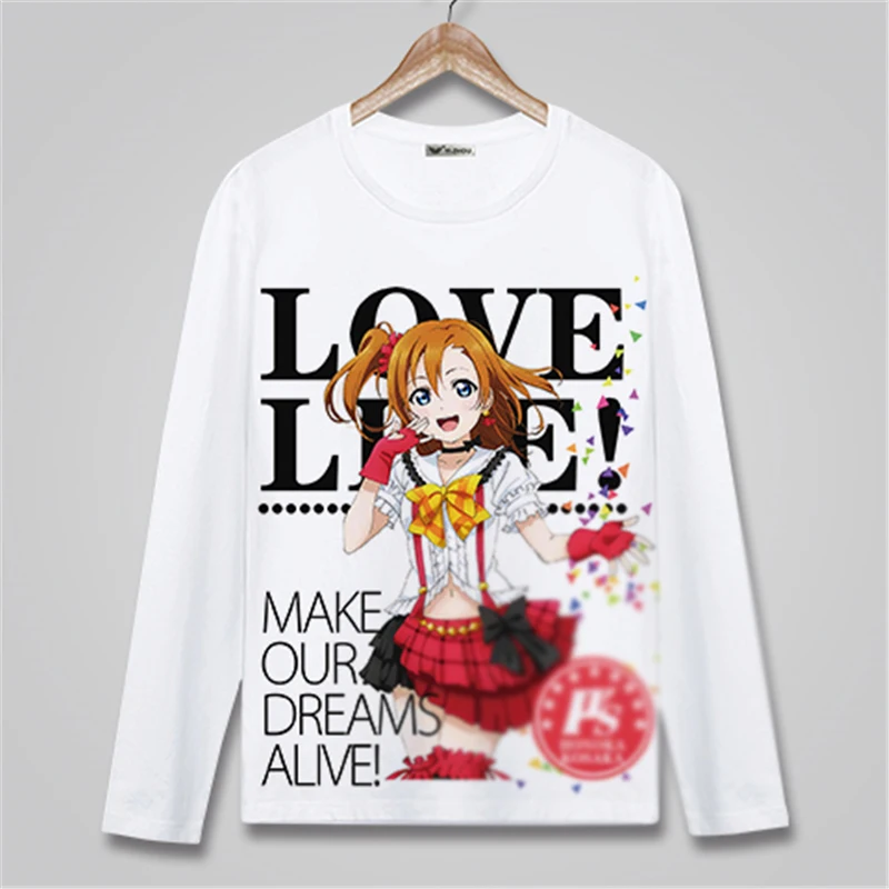 1 шт. аниме Kotori Minami LoveLive! Школьный проект idol футболка унисекс с длинными рукавами