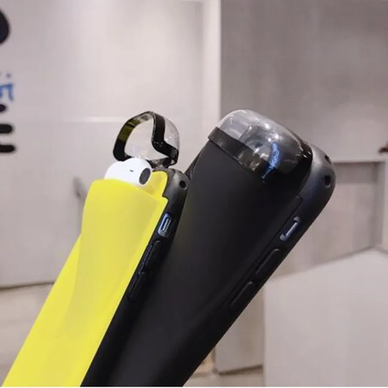 Чехол для наушников 2 в 1 iPhone 7 11 8 6 s plus xs max xr x чехол Apple Airpods Air Pod задняя крышка