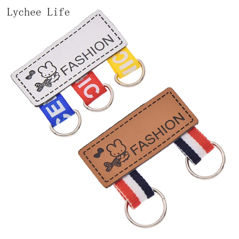Lychee Life 8 16 шт. милый кролик кожаные этикетки ручной работы для одежды Diy материалы