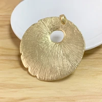 1 piece matt gold large open irregular round charm pendant for necklace jewellery making accessories 68x55mm
