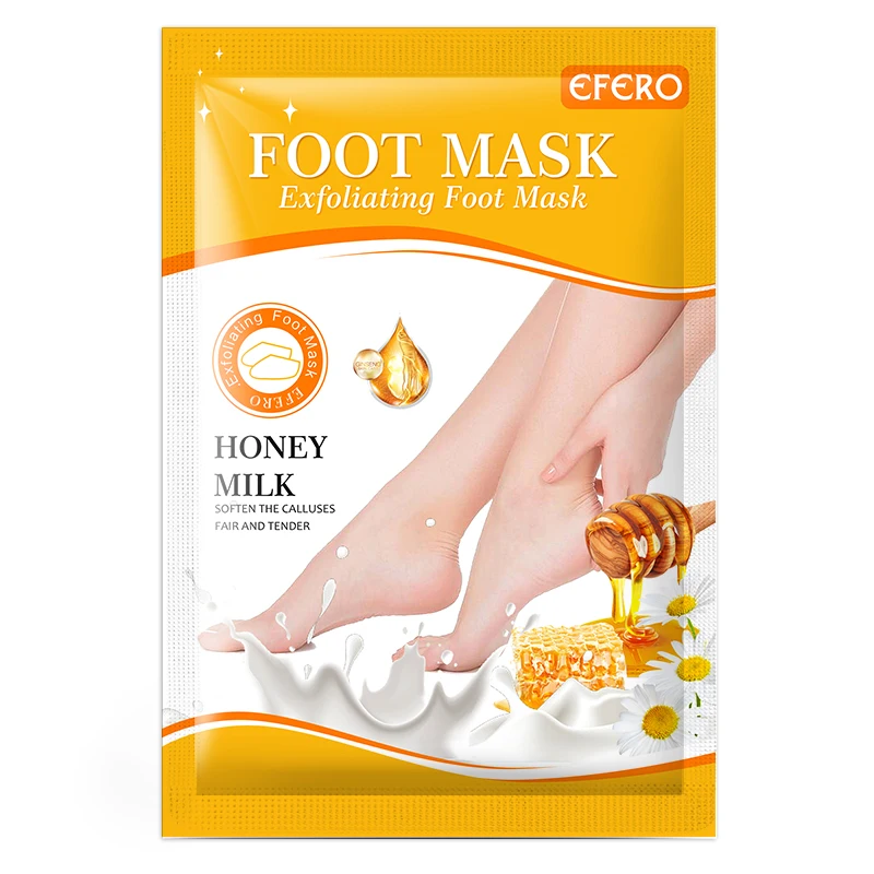 

6 Packs Exfoliating Feet Mask Honey Milk Foot Peeling Mask for Legs Socks for Pedicure Socks Foot Masks Heels Remove Dead Skin