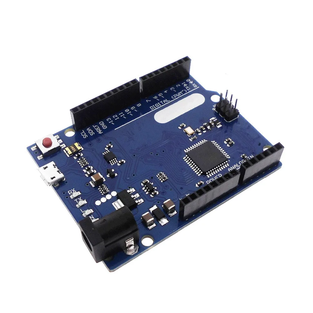 Макетная плата с USB кабелем для Leonardo R3 Microcontroller Atmega32u4|Детали и аксессуары