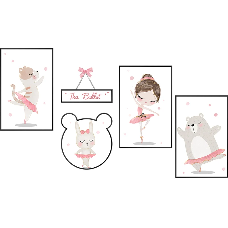

Pink Girl Wall Stickers Home Decor Kids Room Nursery Art Decals Bedroom Living Room Decoration Decals for Furniture Wallpaper