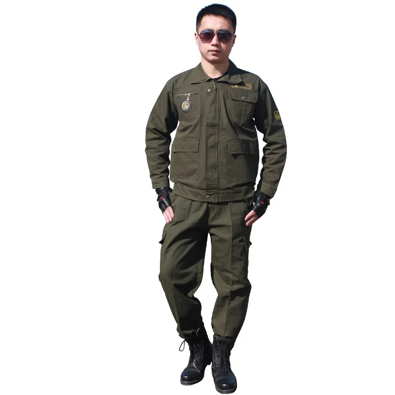 Комплект рабочей одежды ArmyGreen для мужчин Модная хлопковая износостойкая одежда с