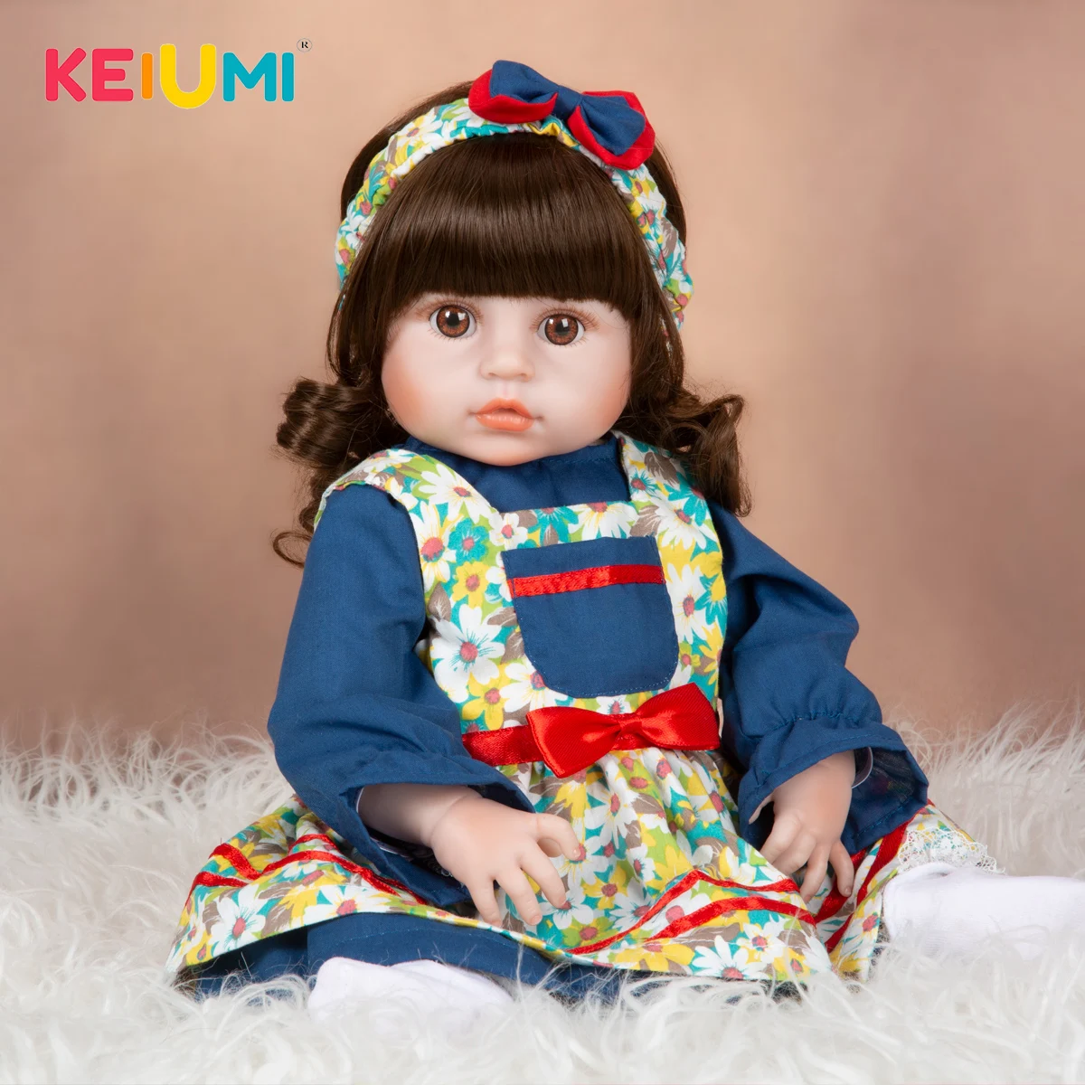 

Мягкая силиконовая виниловая кукла-Реборн, 19 дюймов