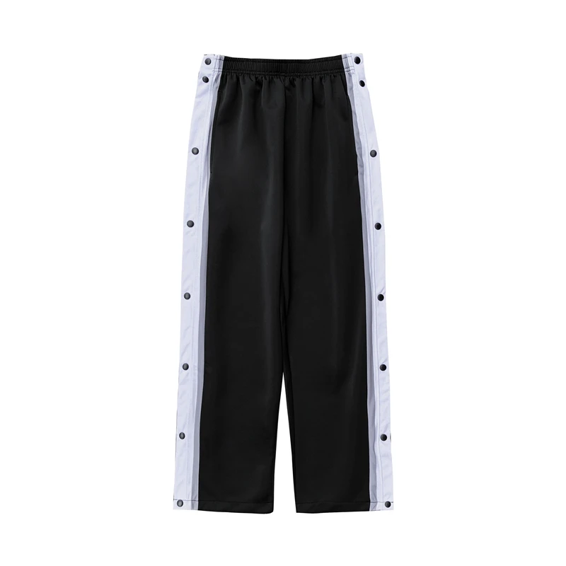 

Unisex Pants Streetwear Casual Jogging Pants Loose Trousers Korean Retro Striped Fashion Single-Breasted Women'S Straight Pants