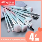 Расческа для лица, глаз, губ, теней, бровей, губ, 135 шт., голубые кисти для макияжа комплектов