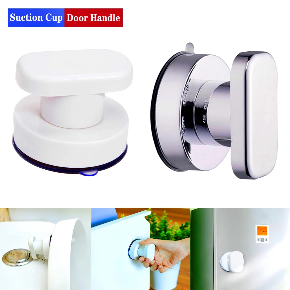 

1Pcs Bath & Shower Aids Suction Cup Door Handle Glass Cupboard Door Handle Toilet Bathroom Elderly Non-Slip Handrail