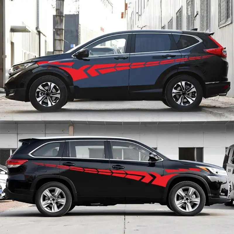 1 пара 340x40 см автомобильные наклейки авто все талии Боковые украшения тела наклейки универсальные аксессуары для стайлинга автомобилей