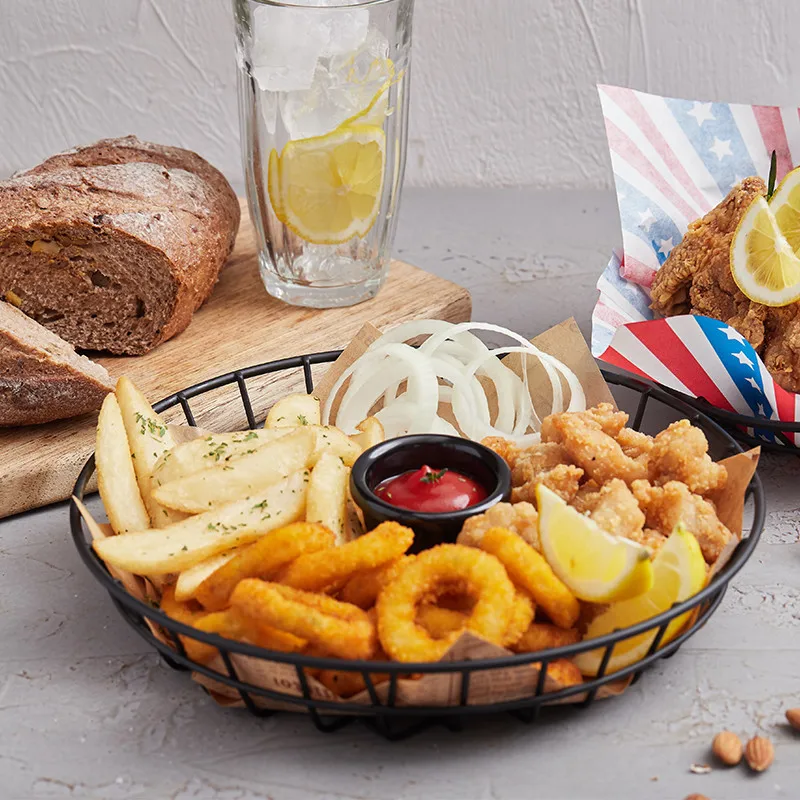 Нержавеющая сталь картофель фри куриные самородки закуски Корзины Ресторан