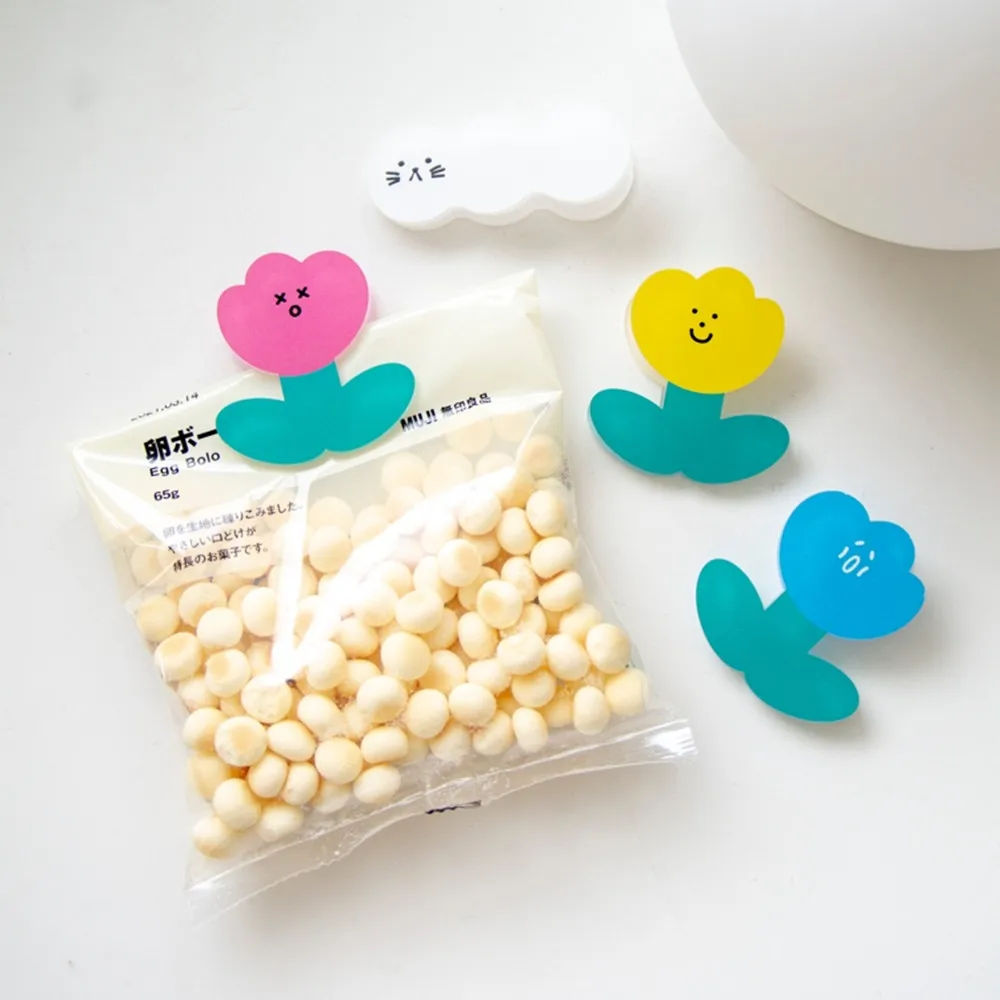 Creative Acrylic Sealing Snack Clip Cartoon Book/Card/Bill Folder Home Office Storage Organizer Kitchen Tool For Oatmeal Chips