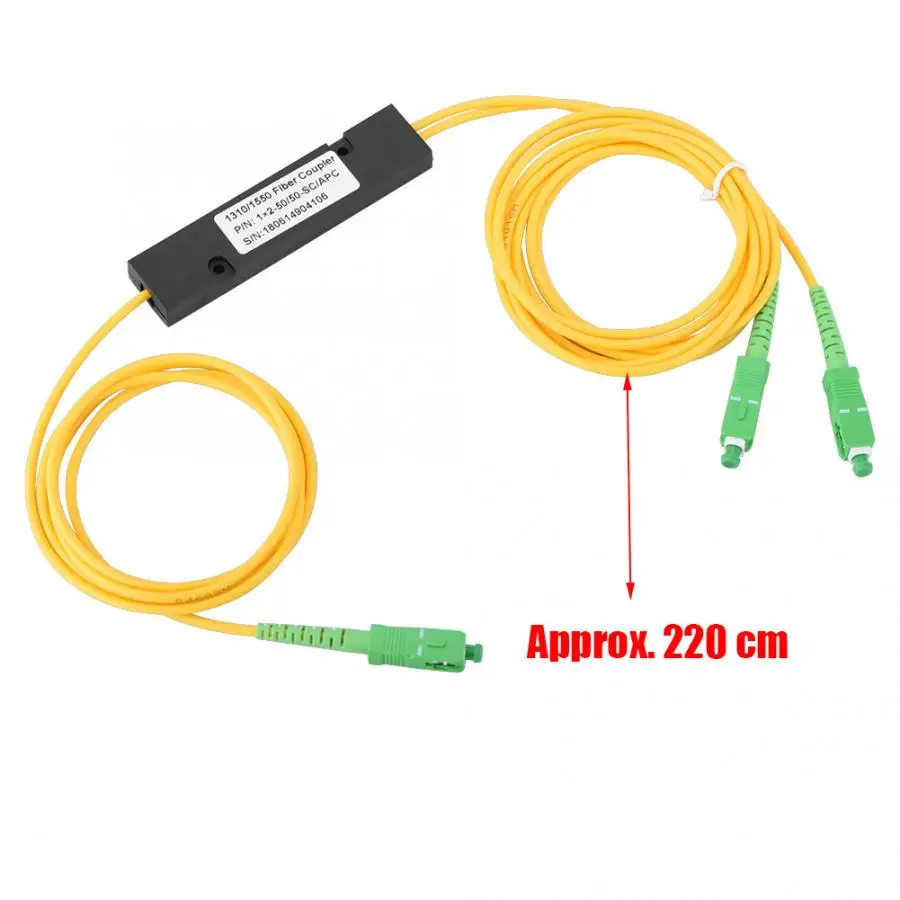 SC APC 1X2 PLC одномодовый волоконно-оптический сплиттер SC/UPC PCL волоконные косички |