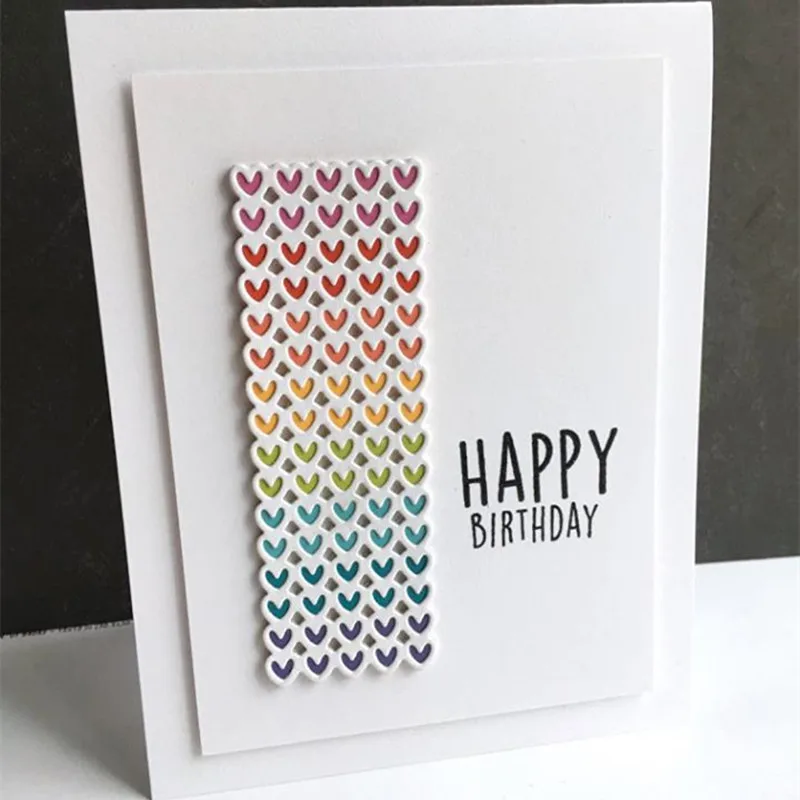 Любовь-сердца шаблон Круг-точки высечки для изготовления открыток штампы