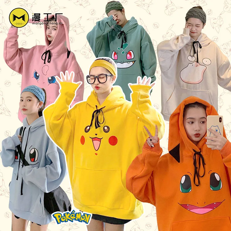 Sudadera de Pokémon para mujer, sudaderas con capucha de Pikachu, sudaderas Kawaii informales para mantener el calor, ropa de Anime para mujer, Top de moda, Cosplay, fiesta de Pokemon