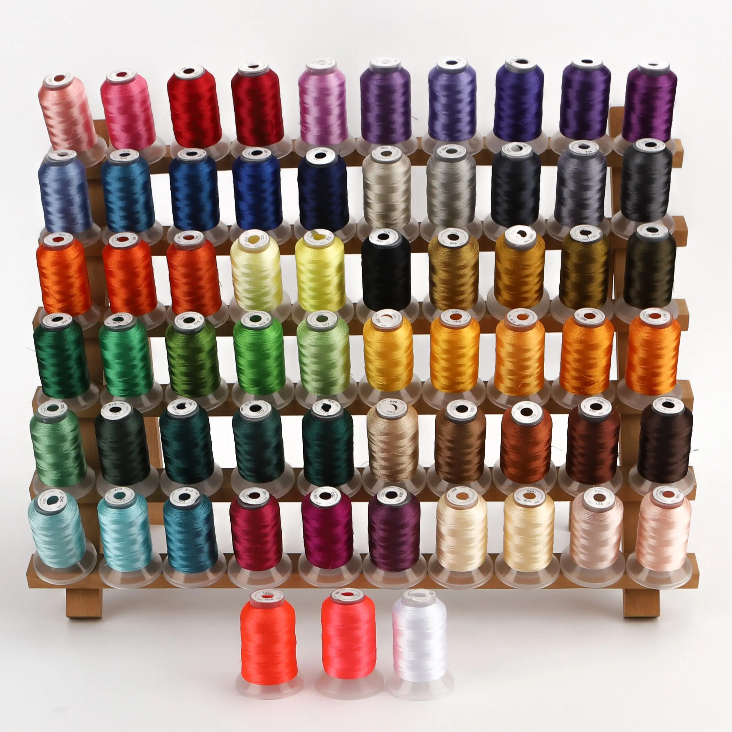 63 Цвета Brother Высококачественная вышивальная машина из полиэстера 500 м (550Y) каждая