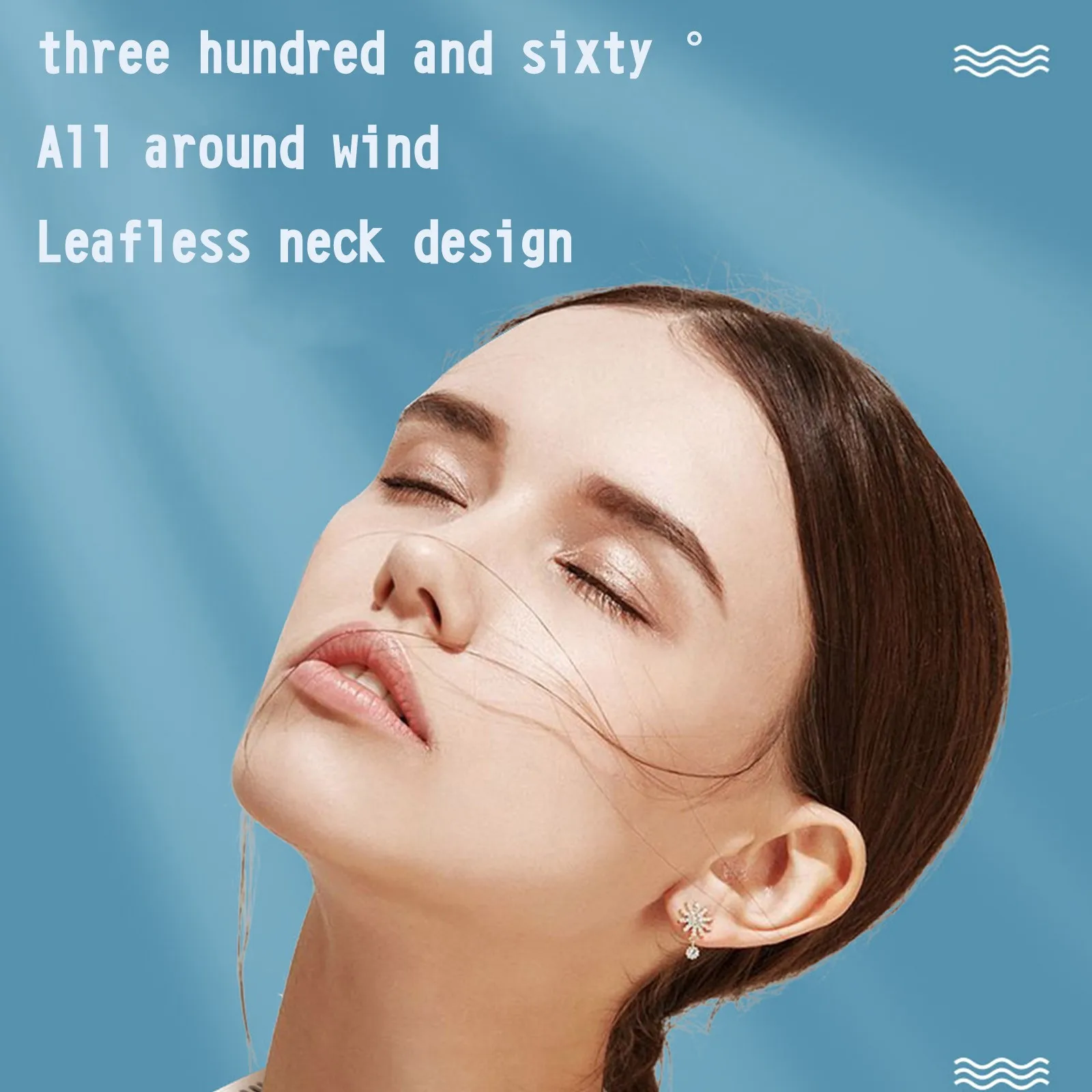 

9000mAh Neck Mini Portable USB Charging Silent Easy Style Fan Without Blade