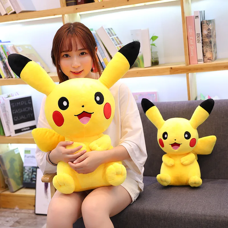 28-65 см Kawaii Pikachu плюшевые игрушки милые мягкие игрушки мультфильм Пикачу чучело животных плюшевые куклы подушка для сна детские игрушки Детский подарок