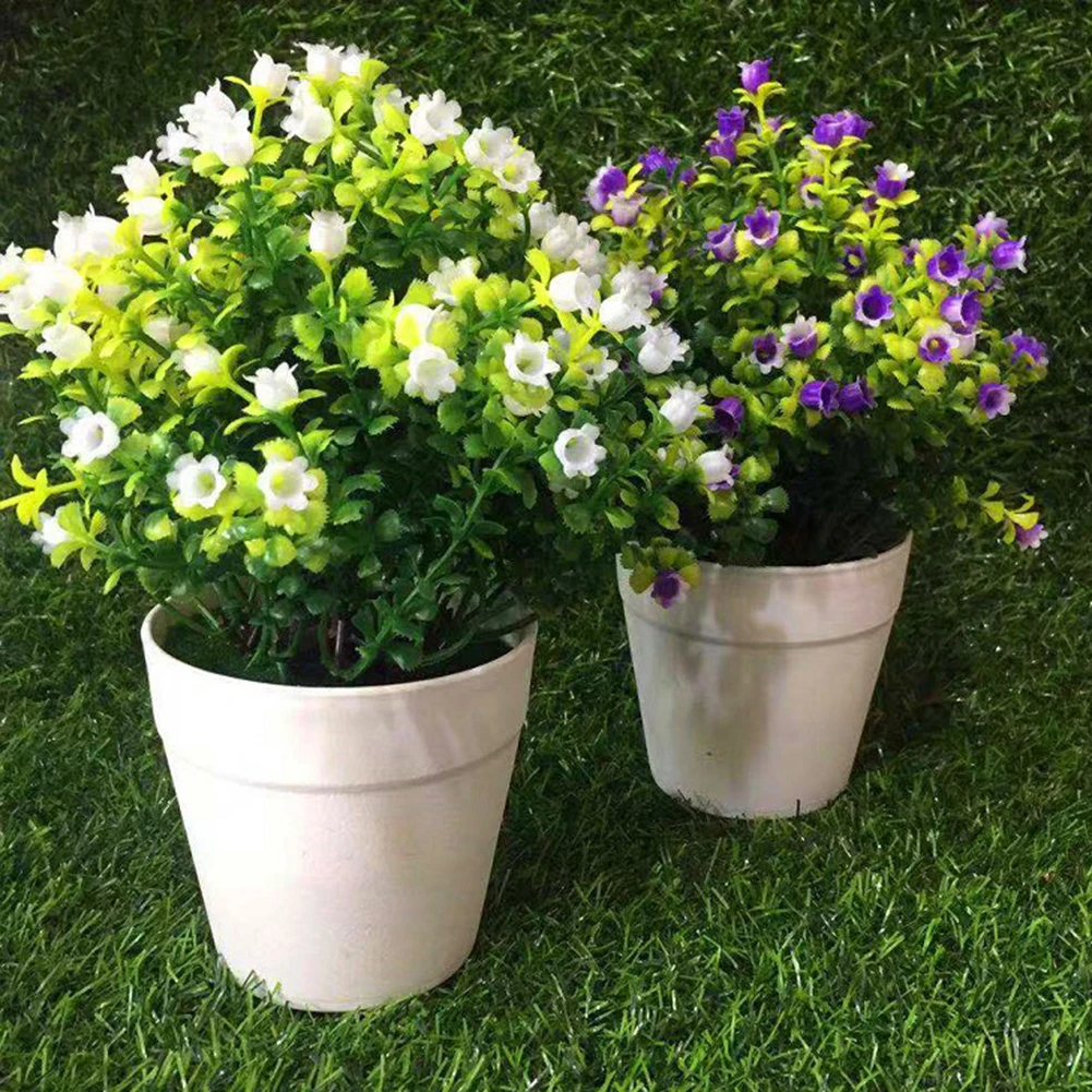 New 1pc Artificial Flower Grass Plant Pot Bonsai Home Balcony Furniture Desktop Decor | Дом и сад
