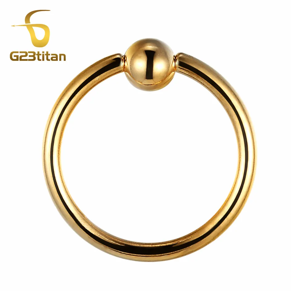 Gold G23titan 10 шт. в партии пленочное кольцо с круглым камнем нос ухо соска Пирсинг для тела ювелирные изделия - Окраска металла: Gold