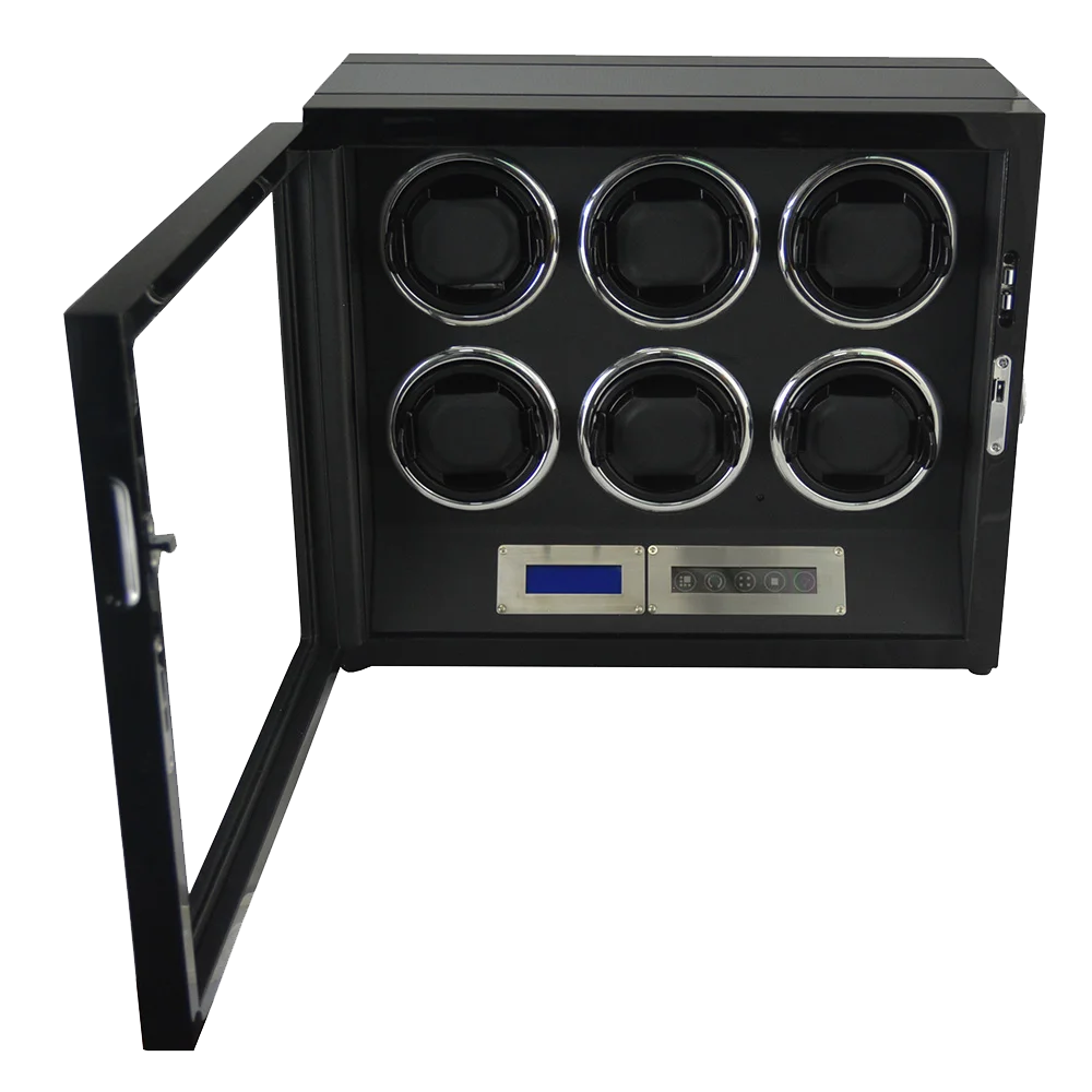 Роскошный брендовый футляр для наручных часов с 6 слотами автоматические футляры