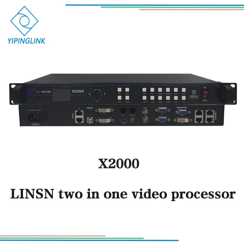 LINSN X2000 светодиодный видео настенный HD процессор скейлер и Спайсер для большого