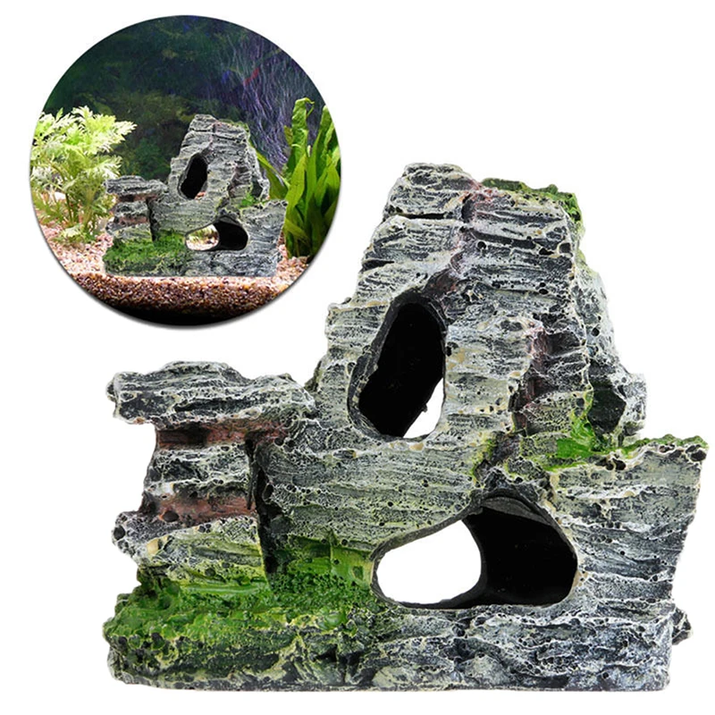 

Resin Artificial Aquarium Decoration Fish Tank Fake Rockery Landscape Ornaments False Rocks Crafts For Fish Tank